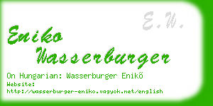 eniko wasserburger business card